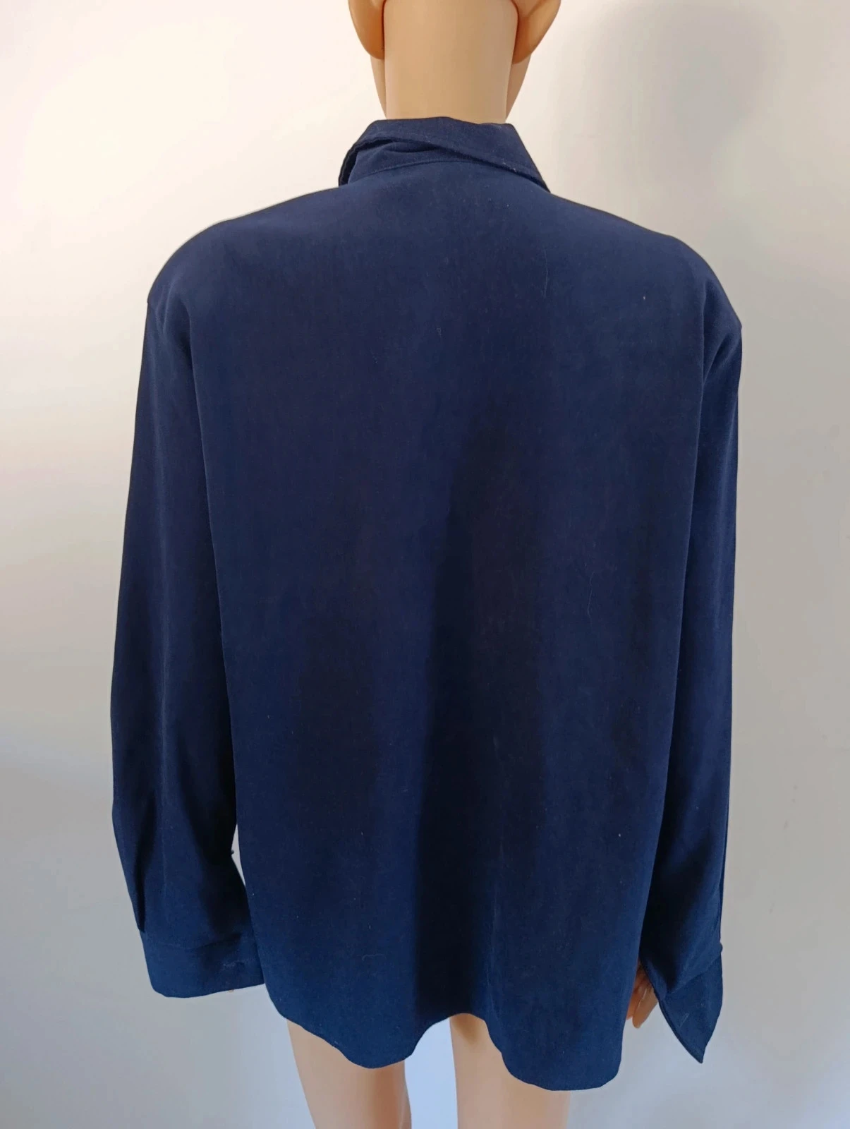 Veste femme bleu marine brodée – Taille XL – Zippée – Style vintage – photo 8